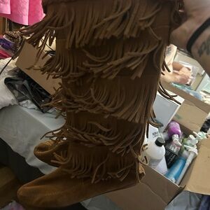 Fringe Brown Women's Boots